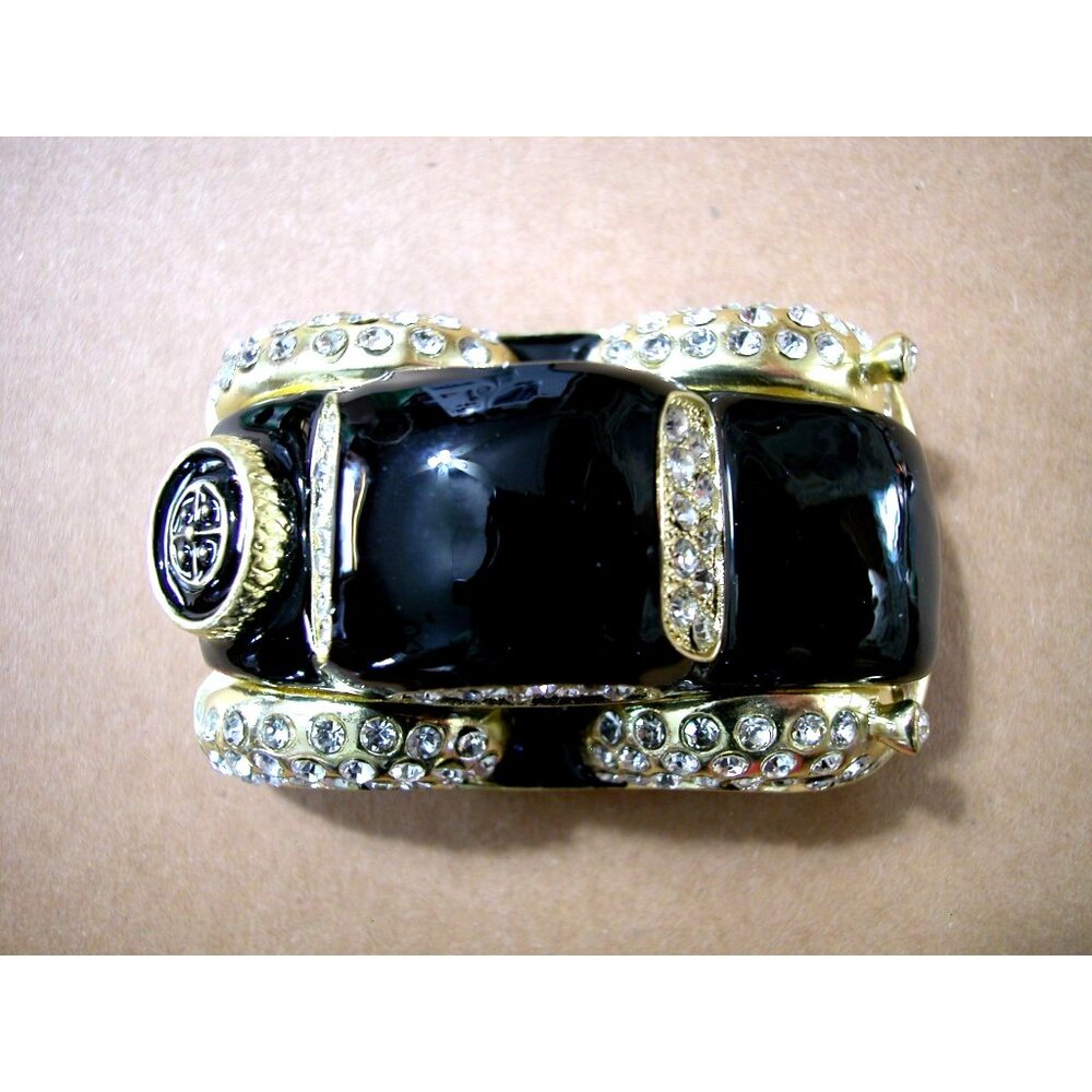 Gold & Black Car With Crystal Accents